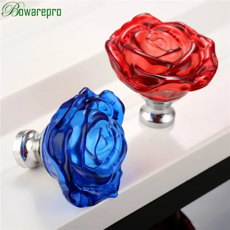 Furniture Hardware Supplies - Bowarepro 50mm cristal rosa alça de