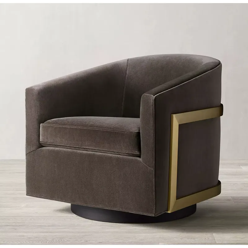 Furniture Upholstery Hardware - Cadeira Giratória Moderna para Sala de