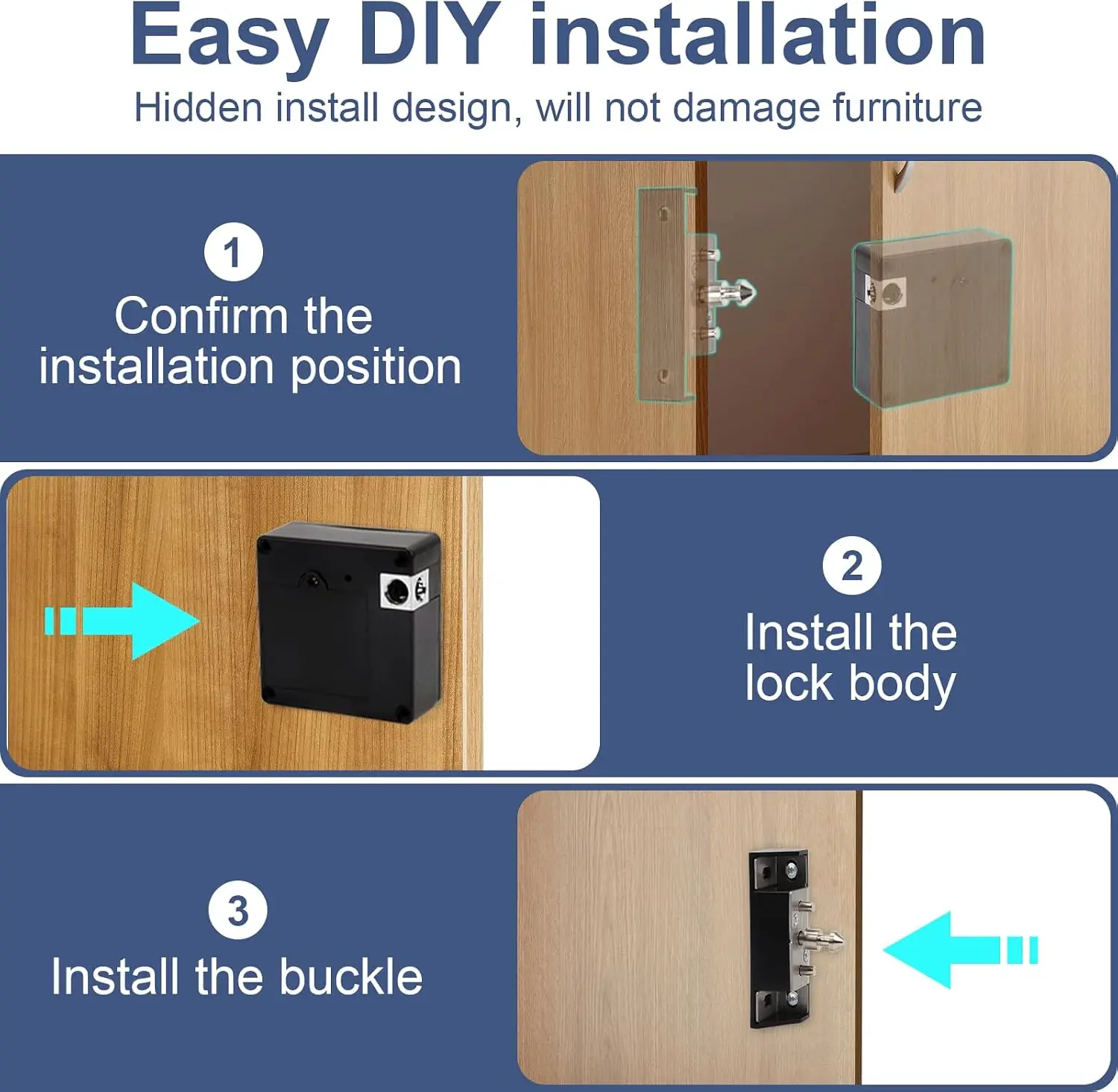 Fechadura eletrônica inteligen - Furniture Hardware Latch avaliação e preço