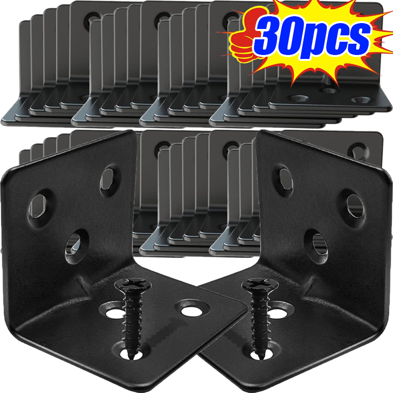 10/30 peças preto em forma de  - Furniture Hardware Connectors avaliação e preço