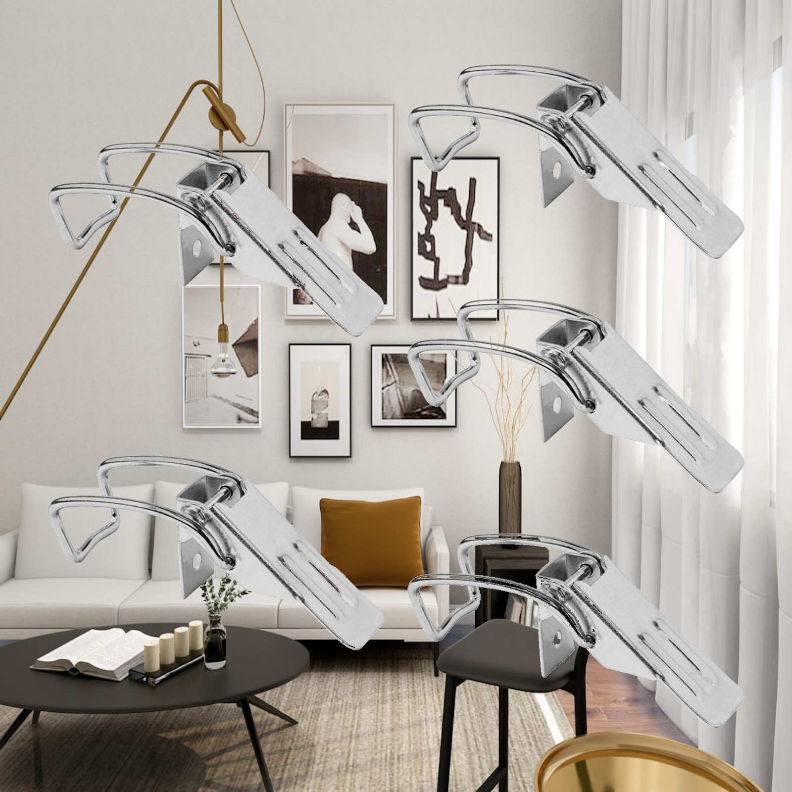 5x Fecho de Trinco Metálico Ro - Furniture Hardware Latch avaliação e preço