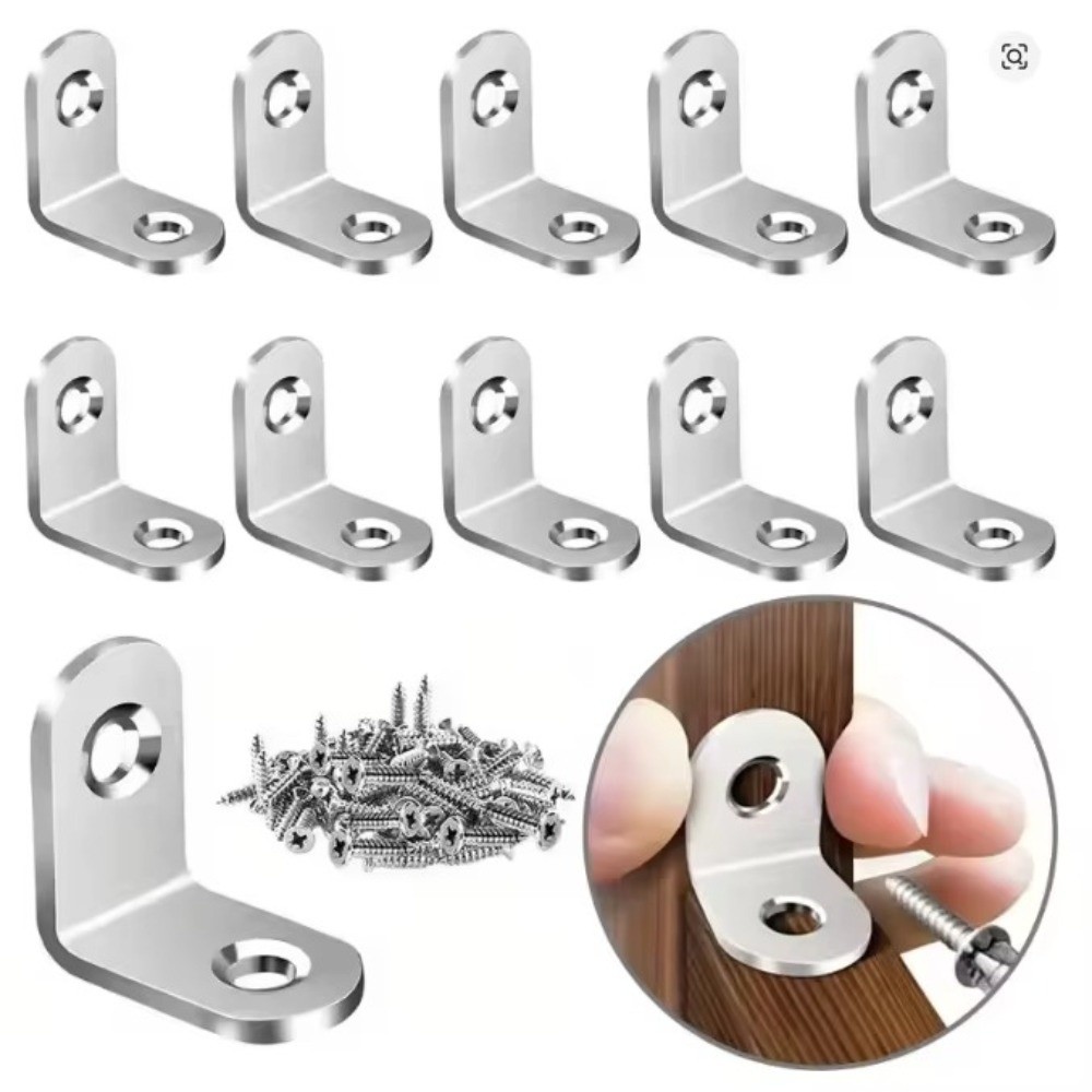 10 pçs de aço inoxidável ângul - Furniture Hardware Connectors avaliação e preço